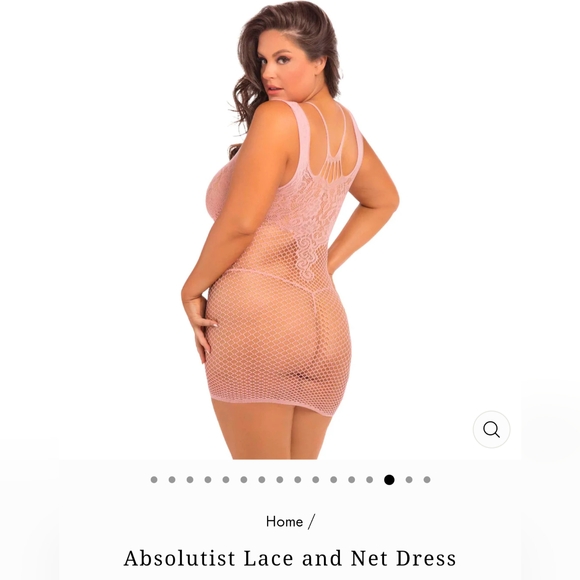 Millennial Pink Absolutist Lace and Net Dress in One Size (truly one size) - Picture 1 of 4